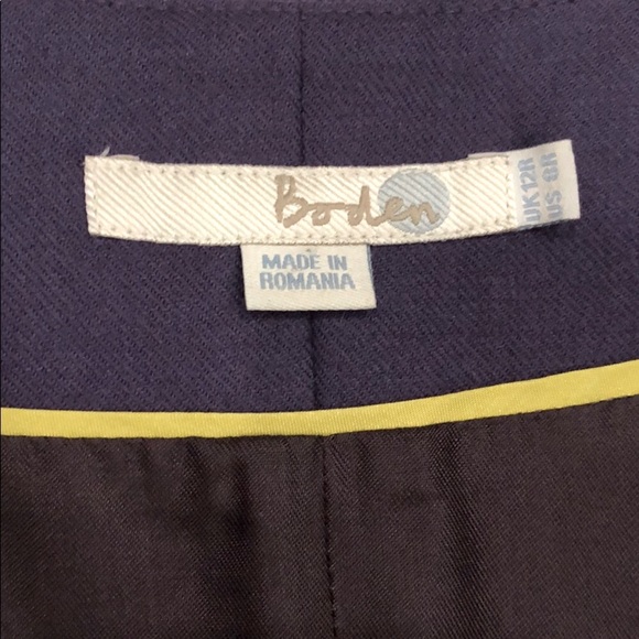 Boden Wool Cap Sleeve Wrap Front Purple Dress - Picture 4 of 10